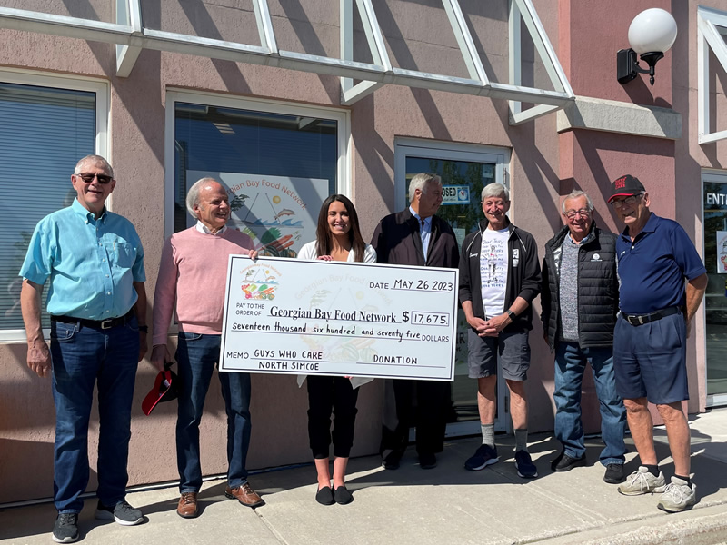 Guys Who Care Cheque Presentation to the Georgian Bay Food Network