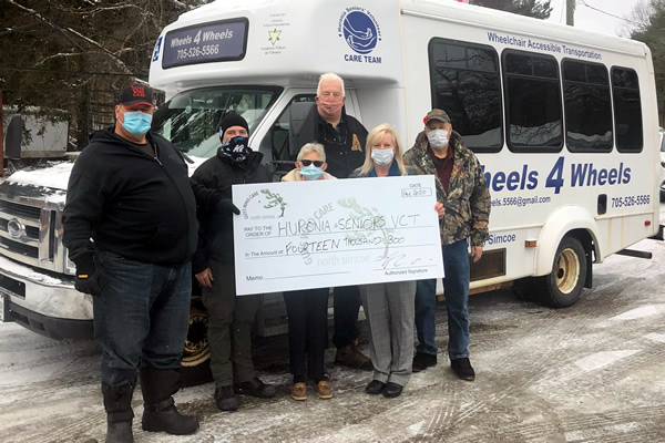 Guys Who Care Cheque Presentation to Huronia Seniors Volunteer Care Team