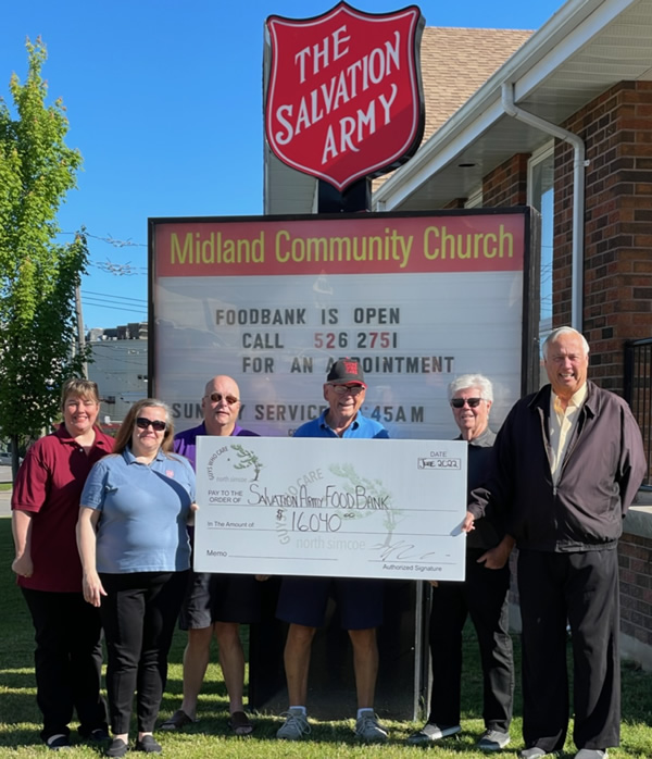 Cheque presentation to the Salvation Army Food Bank