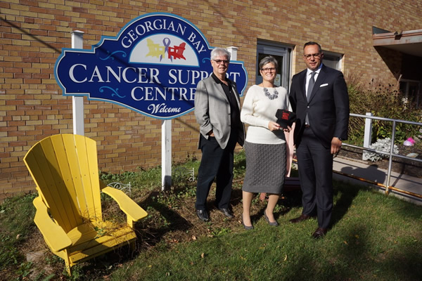 Guys Who Care - Georgian Bay Cancer Support Centre cheque presentation